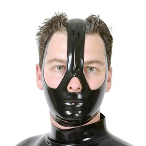 Maschera Unisex Lattice Cappuccio in Gomma con Copertura Metà Viso con Naso e Occhi Aperti - Foto 1 di 1