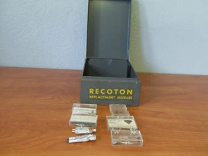 Vtg Steelmaster 5.5"x8.5” Single File Box “RECOTON REPLACEMENT NEEDLES” GRAY USA - Picture 1 of 20