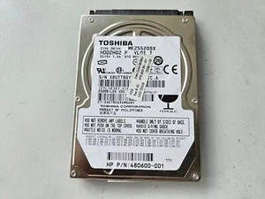Toshiba HP 250GB 5400RPM SATA 2.5in HDD ( MK2552GSX 480600-001 ) USED - Picture 1 of 2