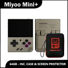 MIYOO MINI PLUS + RETRO GAME CONSOLE MINI HANDHELD 64GB + CASE & FILM (GREY)