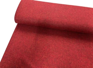 Red British Wool Fabric Brick Colour Plain Weave Winter Coat for Dressmaking - Picture 1 of 7