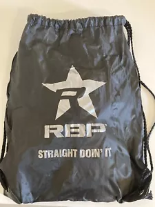 RBP Gym Bag Black "Straight Doin It" Vinyl with Draw String 17"x11" Inches - Picture 1 of 3