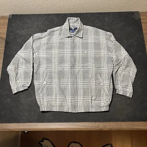 Polo Sport Ralph Lauren Jacket Black Watch Harrington Plaid Rayon Vintage 1980s - Picture 1 of 16