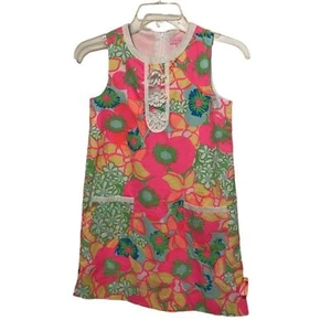 Vestido Lilly Pulitzer Rosa Helado Social Floral Cambio Sin Mangas Niñas 10 - Imagen 1 de 14
