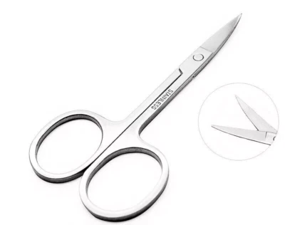 Curved Scissors Small Nail Sharp Eyebrow Cuticle Beauty Trimmer Stainless Steel - Image 1 of 4