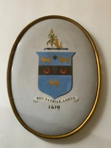 ANTIQUE KPM PORCELAIN PLAQUE with motto : DEO PATRIA AMICIS” - Picture 1 of 3