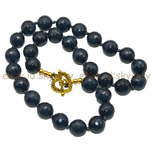 VETEMENTS "Collana Gioielli Perline Perline Pietra Preziosa Rotonda Giada Sfaccettata 10 12 mm 16 48"