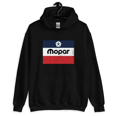 Sudadera con Capucha Unisex Mezcla Pesada Inspirada en Mopar Clásica Logo Envejecido S-5XL Foto 1 de 4
