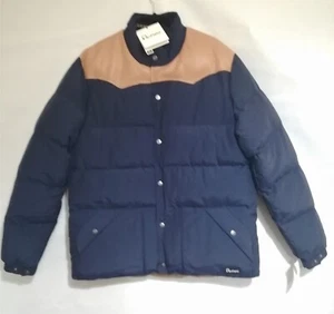 PENFIELD Pellam Down Puffer Padded Jacket Navy/ Brown Water Repellent Size Large - Picture 1 of 15