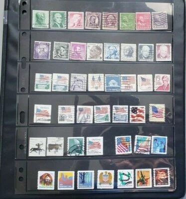  45 different us stamps used coil collection 1929-2005 - Image 1 of 4