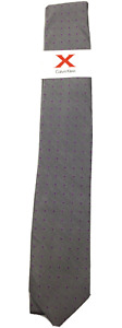 Calvin Klein Men's Silk Skinny Tie, Grey/Purple, One Size