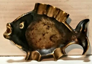 VTG Fish Ashtray Brass Cast Mid Century Modern 1960's. Good Condition  - Picture 1 of 3