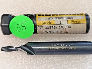 Gühring✔️ Broca escalonada ✔️ 00575 ✔️Ø 10 mm ✔️ h7 ✔️ HSS ✔️ VPE 1 ud. - Imagen 1 de 2