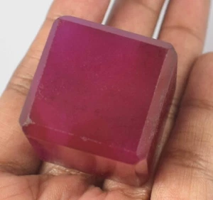 Natural African Red Ruby 282.85 Ct Cube Shape Loose Gemstone Investment Grade - Picture 1 of 8