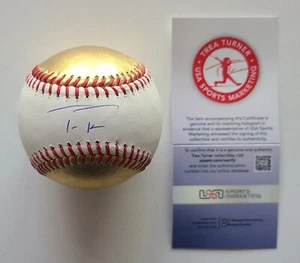 Trea Turner Signed Auto OML 2019 World Series Baseball USA SM BAS COA Nationals - Picture 1 of 9