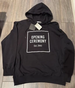 Brand New Opening Ceremony Black Logo Hoodie Made In Italy Size L - Picture 1 of 4