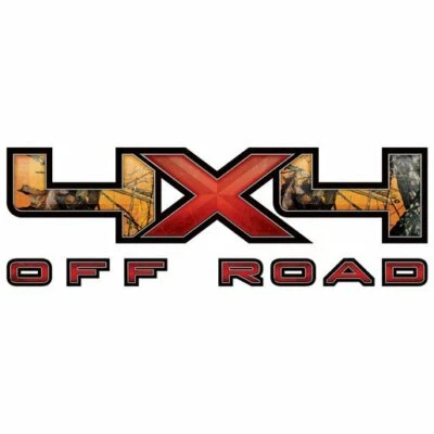 Mossy Oak Graphics 13035-BZ-L Blaze 4X4 'Red X' Style Decal - 16.5" x 6.5" ~ NEW - Image 1 of 2