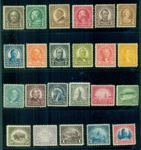 US #551-73, 1/2 ¢ - $5,00 set completo, og, NH/LH, VF, Scott $895,00 - Foto 1 di 1