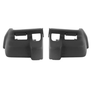 Fit For 1997-2001 Jeep Cherokee Front Bumper End Cap Spoiler Textured Black 2pcs - Picture 1 of 4