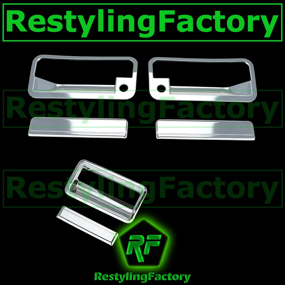 88-98 Chevy C+K 1500+2500+3500 Triple Cromo Manija de 2 Puertas + PSG KH + Cubierta de Puerta Trasera Foto 1 de 1