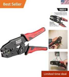 Ergonomic Insulated Terminal Crimper with Adjustable Dial for 10 to 22 AWG - Picture 1 of 11