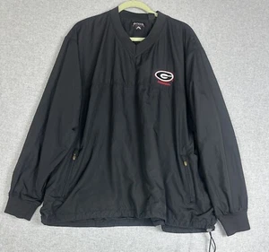 Vnt Antigua Georgia Bulldogs UGA Golf Windbreaker Pullover Men XL Embroider Logo - Picture 1 of 11
