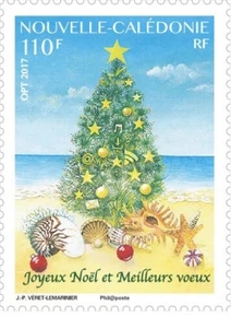 caledonia 2017 caledonie Merry Christmas Best Wishes shell fir noel 1v mnh ** - Picture 1 of 1