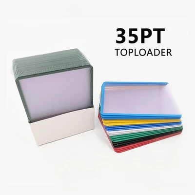 35Pt Hartplastikhüllen Mit Farbigen Kanten (25Er-Pack) – Doppelseitig Laminiert - Bild 1 von 4