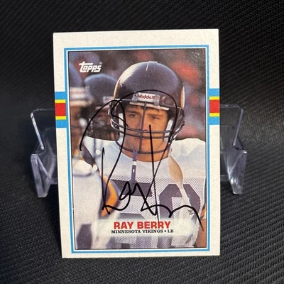 1989 Topps - Ray Berry #80 (RC) Autographed Minnesota Vikings - Image 1 of 3
