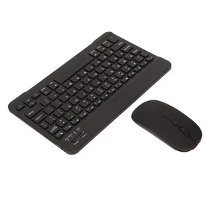 Wireless Keyboard Mouse 2.4G Dual Mode Rechargeable Portable Ext IDM - Photo 1/12
