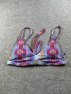 Roupa de banho feminina Roxy XL multicolorida náilon elastano biquíni top - Imagem 1 de 4