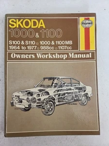 Skoda S100 S110 1000 1100MB Haynes Manual 1964 to 1977 Saloon Coupe 988cc 1107cc - Picture 1 of 23