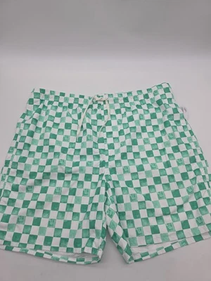 Pantalones cortos Old Navy para hombre 2XL a cuadros nuevos con etiquetas bañadores verdes. #38848 Foto 1 de 4