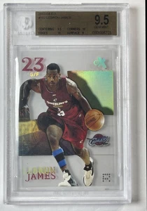 LEBRON JAMES BGS 9.5 2003-04 FLEER E-X #102 ROOKIE CARD RC CAVALIERS GEM LAKERS - Foto 1 di 2