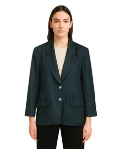 Chaqueta Blazer Pendleton Mujer Vintage Talla 18 Lana Verde Hecha en EE. UU. - Imagen 1 de 7