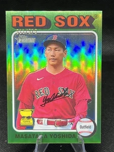 Masataka Yoshida 2024 Topps Heritage Chrome Green Refractor /575 #292 RED SOX - Picture 1 of 2