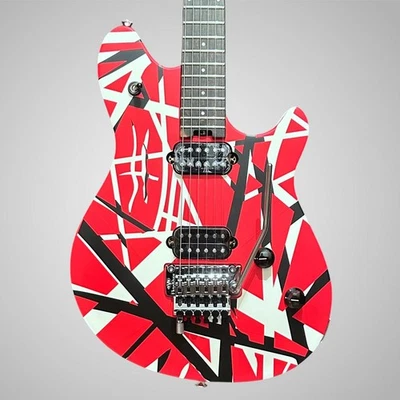 EVH Wolfgang Specal Striped Electric Guitar - Red with Black and White Stripes - Image 1 of 4