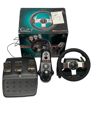 Logitech G27 Racing Wheel with Pedal and Shift PSU PC PS3 Video Game Controller - Image 1 of 4