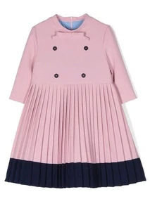 Mi Mi Sol  Decorative-button crepe pleated dressSize 12 yrs - Picture 1 of 3