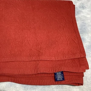 Ralph Lauren Chaps KING Quilt Coverlet Red Matelasse Reversible HTF Rare - Picture 1 of 7