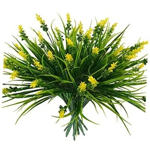 12 Bundles Artificial Plants Outdoor, 18.2" UV Resistant Faux Monkey Grass - Picture 1 of 6