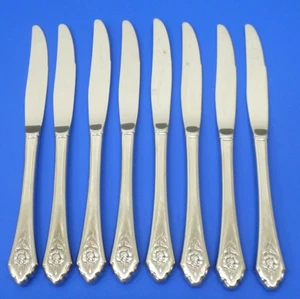8 - Oneida Rogers Premier SENTIMENTAL ROSE Edelstahl Besteck ABENDESSEN MESSER - Bild 1 von 5