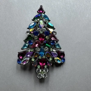 AVON 3rd Annual Multi Colored Strass Weihnachtsbaum Pin, NO Box 2006  - Bild 1 von 8