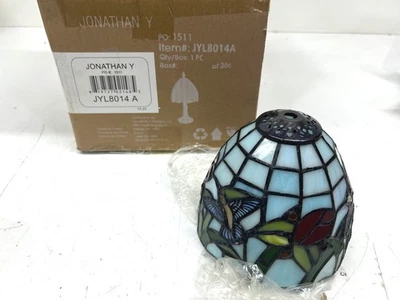 Jonathan Y Hummingbird Tiffany-Style 12 in. Bronze Table Lamp JYL8014A - Image 1 of 2