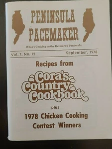 Vintage 1978 Recipes From Cora's Country Cookbook Peninsula Pacemaker - Picture 1 of 4