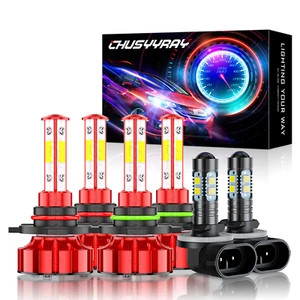 For Oldsmobile Bravada 2000-2002 Combo LED Headlights Fog Lights 6X 6000K Bulbs - Picture 1 of 12