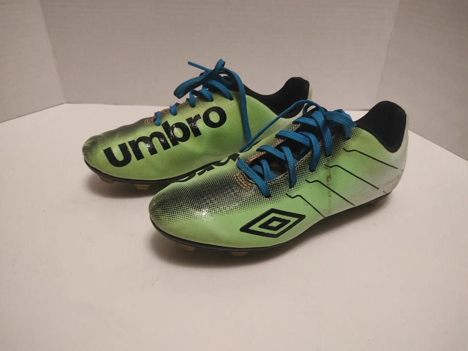 Kids Umbro Neon Green Arturo Socker Cleats Size 2.5 - Image 1 of 4