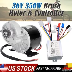 36V 350W Brush Motor & Speed Controller For Go Kart ATV E-Bike Electric Scooter - Picture 1 of 13