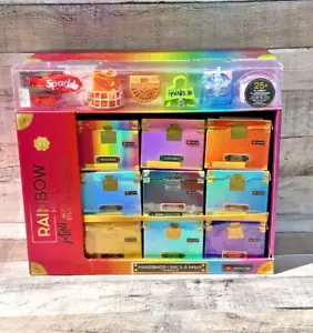 Custodia display con 27 mini accessori alte arcobaleno in scatole NUOVA - Foto 1 di 6