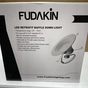 (2) 5/6” Baffle Down Light Retrofit 13W Dimmable Color Temp Changing O2 - Picture 1 of 6